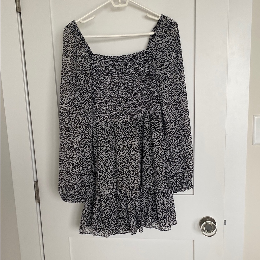 Black and White Patterned Dress